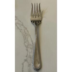 Gorham BRAID Laurel Outline Serving Meat Fork Glossy 18/10 Stainless Flatware